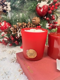 Χριστουγεννιάτικο σετ κεριού με αρωματικό χώρου σε γιορτινό κόκκινο χρώμα4